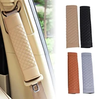 1 pair stylish car safety seat belt faux leather car seat shoulder strap pad cushion cover car belt protector for adults kids
