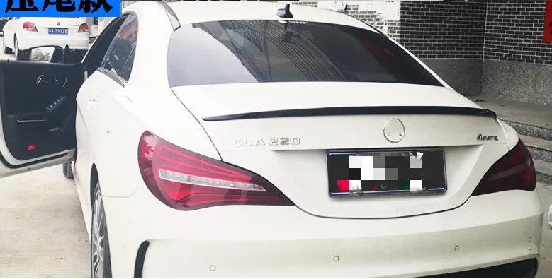 Для Benz CLA W117 спойлер 2013 2017 Высококачественный ABS Материал заднее крыло автомобиля
