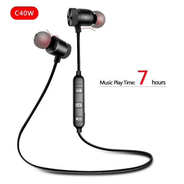 C40w-7h FBYEG C40 C40W Bluetooth наушники беспроводные наушники шейные спортивные наушники Auriculare CSR Bluetooth для всех телефонов - Цвет: C40w-7h