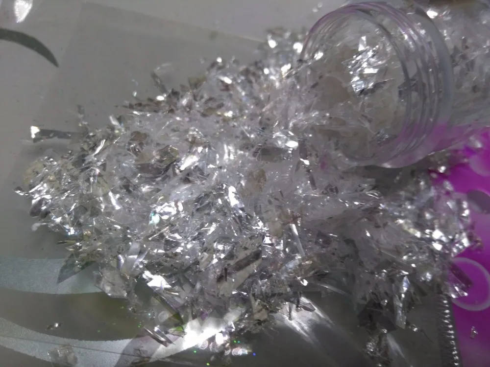 Растворимый устойчивый блеск Роскошный Сияющий белый случайный порезной