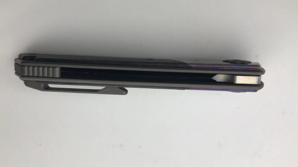 Maxace PAN Титан углеродное волокно Дамасская инкрустация M390 атласное лезвие подшипник Тактический Походный нож