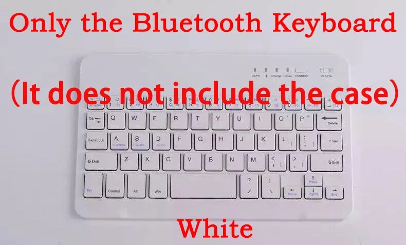 Портативная клавиатура Bluetooth чехол для Samsung GALAXY Tab A 8,0 T350/T355 8,0 дюймовый планшетный ПК, резные Язык - Цвет: Only White KB