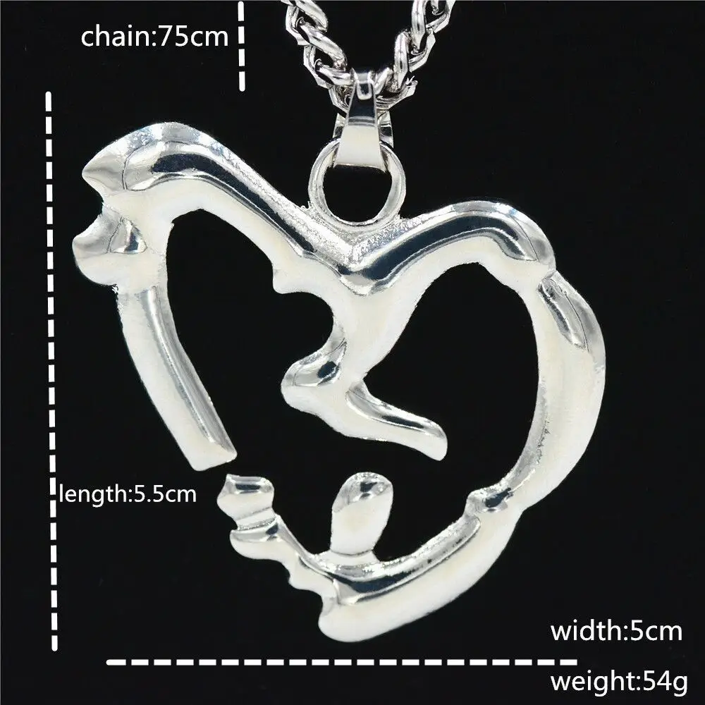 RLMYWS 2018 Новый XXXTentacion раппер золотой серебряный цвет кулон в форме сердца