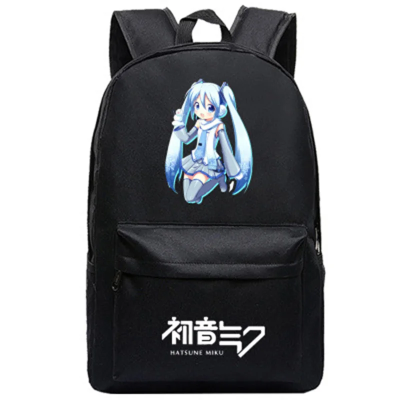 Hatsune рюкзак с Miku аниме-сумки для школьников школьные сумки для мальчиков и девочек рюкзак для путешествий сумка для ноутбука Mochila