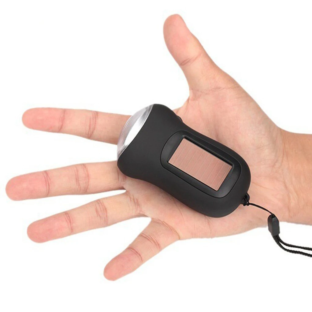 Мини Портативный Ручной Динамо 3 светодиодный фонарик на солнечных батареях