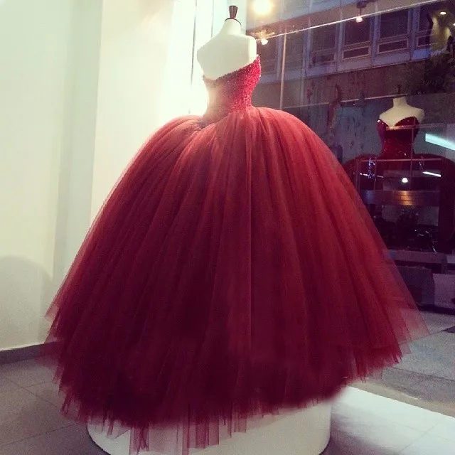 Пикантные Vestidos Де Новия с украшением в виде кристаллов красная Свадебная платья