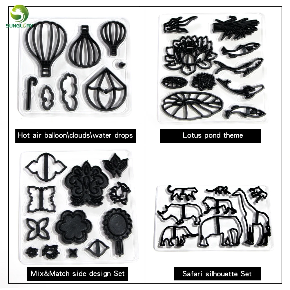 10 шт./компл. Лотос пруд тема резак для печенья пластиковые рыбы Форма помады