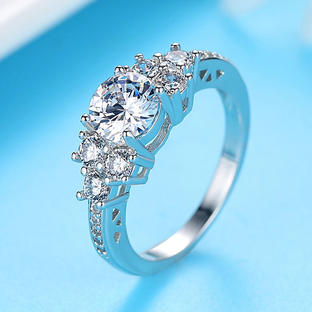 Классические роскошные цельное серебряное кольцо из стерлингового серебра 925