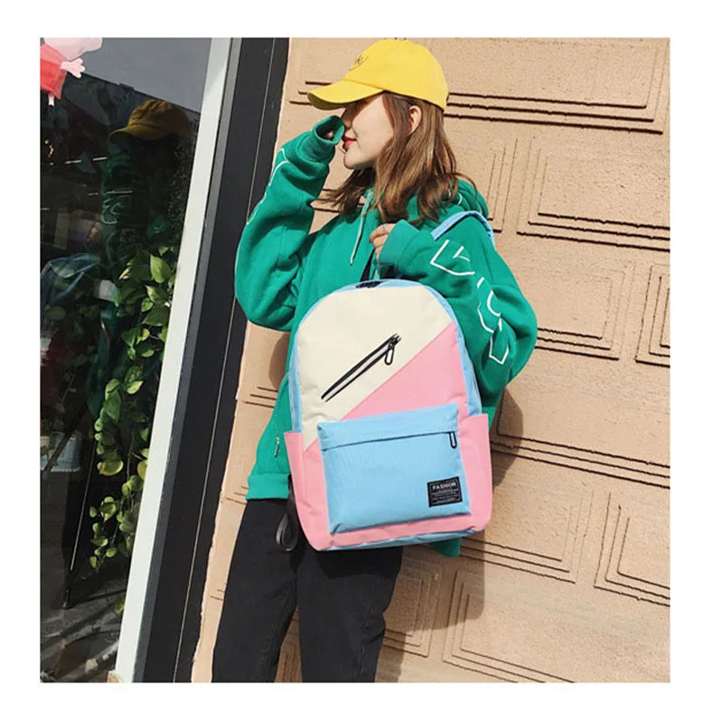 Женский рюкзак в стиле пэчворк FSISLOVER повседневный школьный 2019|Женские рюкзаки| |