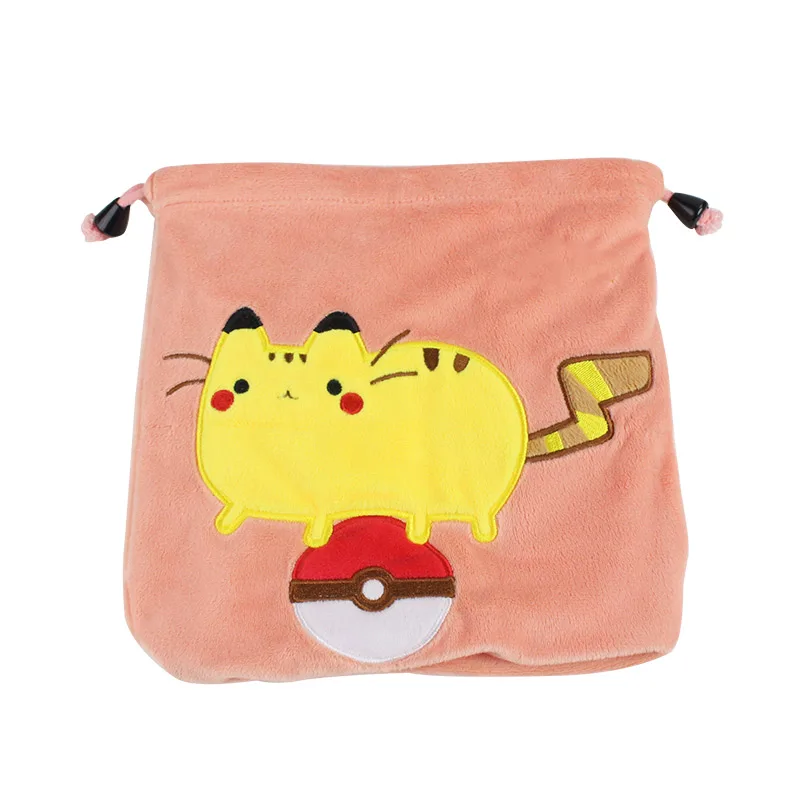 ball and pikachu 20*22 см Kawaii мяч сумка Bulbasaur плюшевая сумка для хранения Squirte Charmander Регулируемая сумка аниме мультфильм подарок для детей - Цвет: ball and pikachu