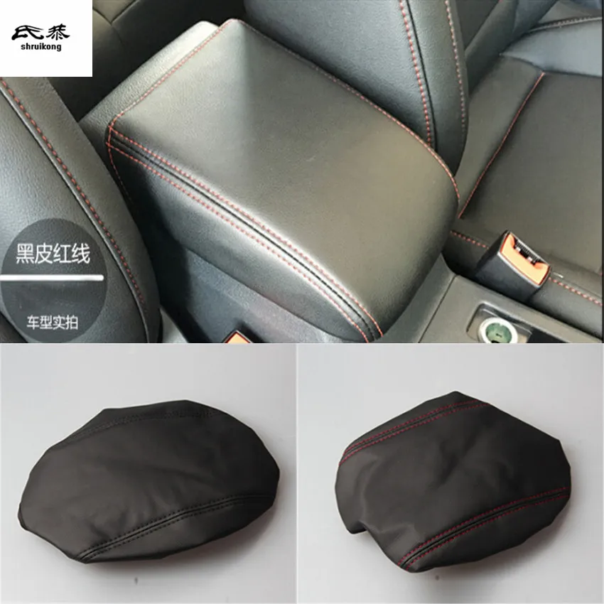 

1 комплект для 2013-2018 Volkswagen VW GOLF 7 MK7, автомобильные аксессуары из искусственной кожи, защитный чехол для подлокотника
