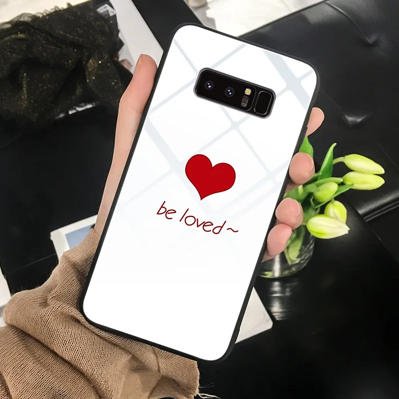 Чехол из закаленного стекла Be Love Heart + гибридная оправа ТПУ идеально подходит для