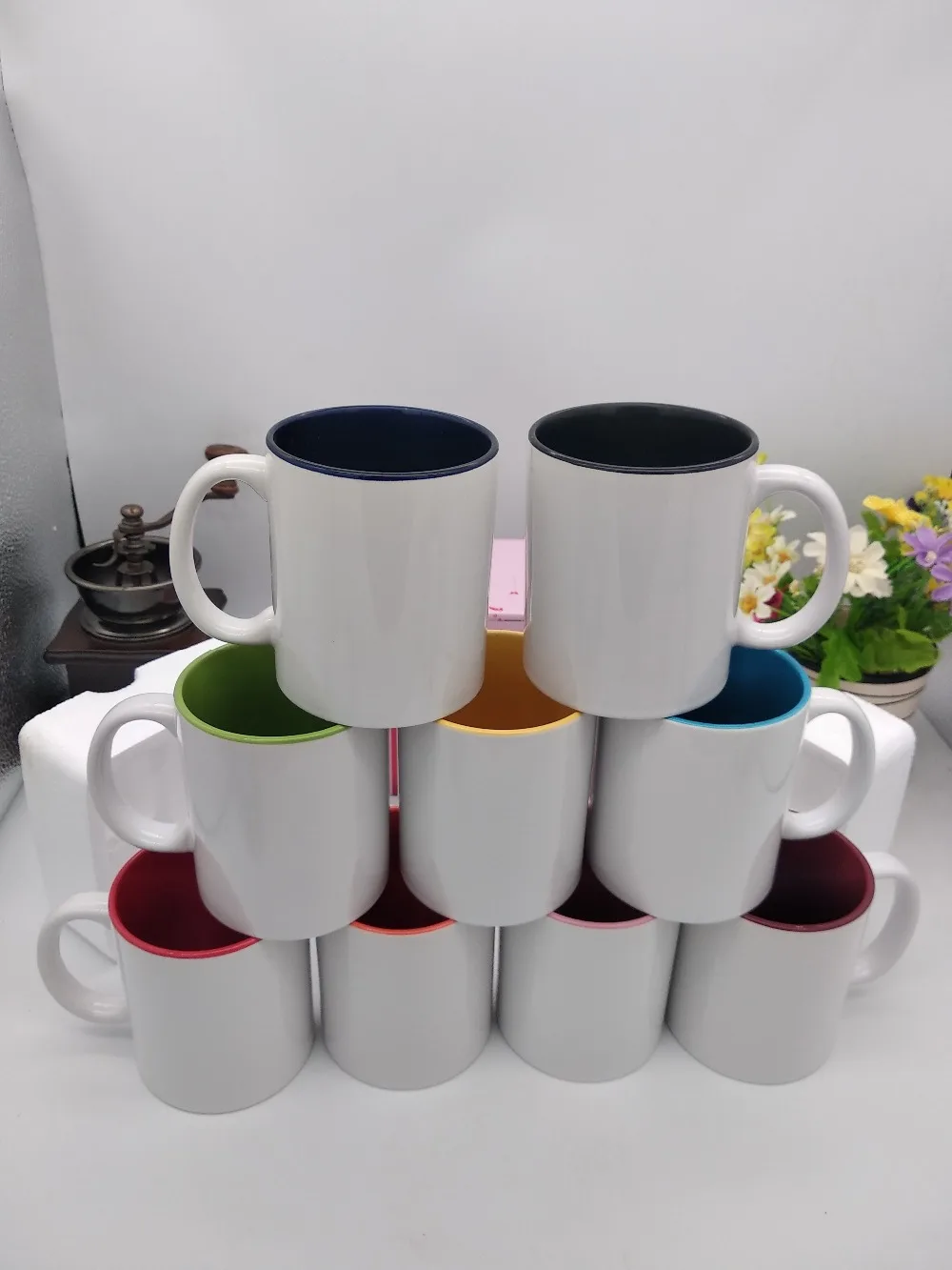 Цвет внутри керамическая чашка DIY Фото керамическая кружка DIY фото Персонализированное изображение подарок на год мазвэй ежедневный магазин