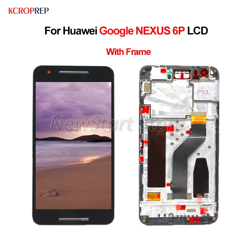 ЖК-дисплей для Huawei Google NEXUS 6P дигитайзер сенсорного экрана в сборе 5 2 дюйма 100% новый