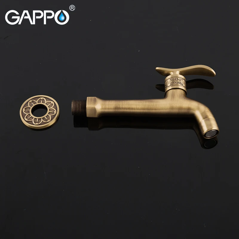 Античный латунный настенный кран GAPPO для ванной комнаты смеситель раковины