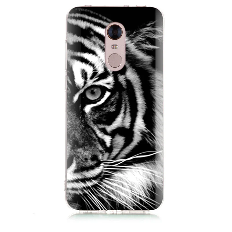 Case For Xiaomi Redmi 4X Note 3 Mi A1 4 Pro 4A 5 6 6pro 5A 6A TPU Soft Tiger Wolf Painted D046 |