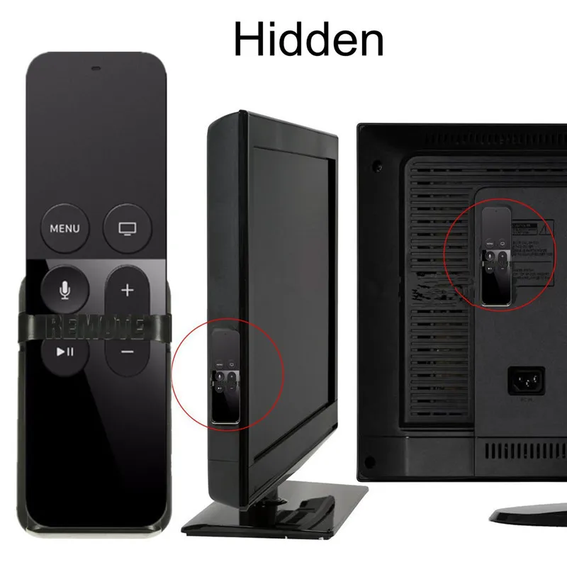 Высокое качество Черный акриловый держатель для Apple tv 4 3 2 Пульт дистанционного управления 80x45x22 мм RC держатель Органайзер