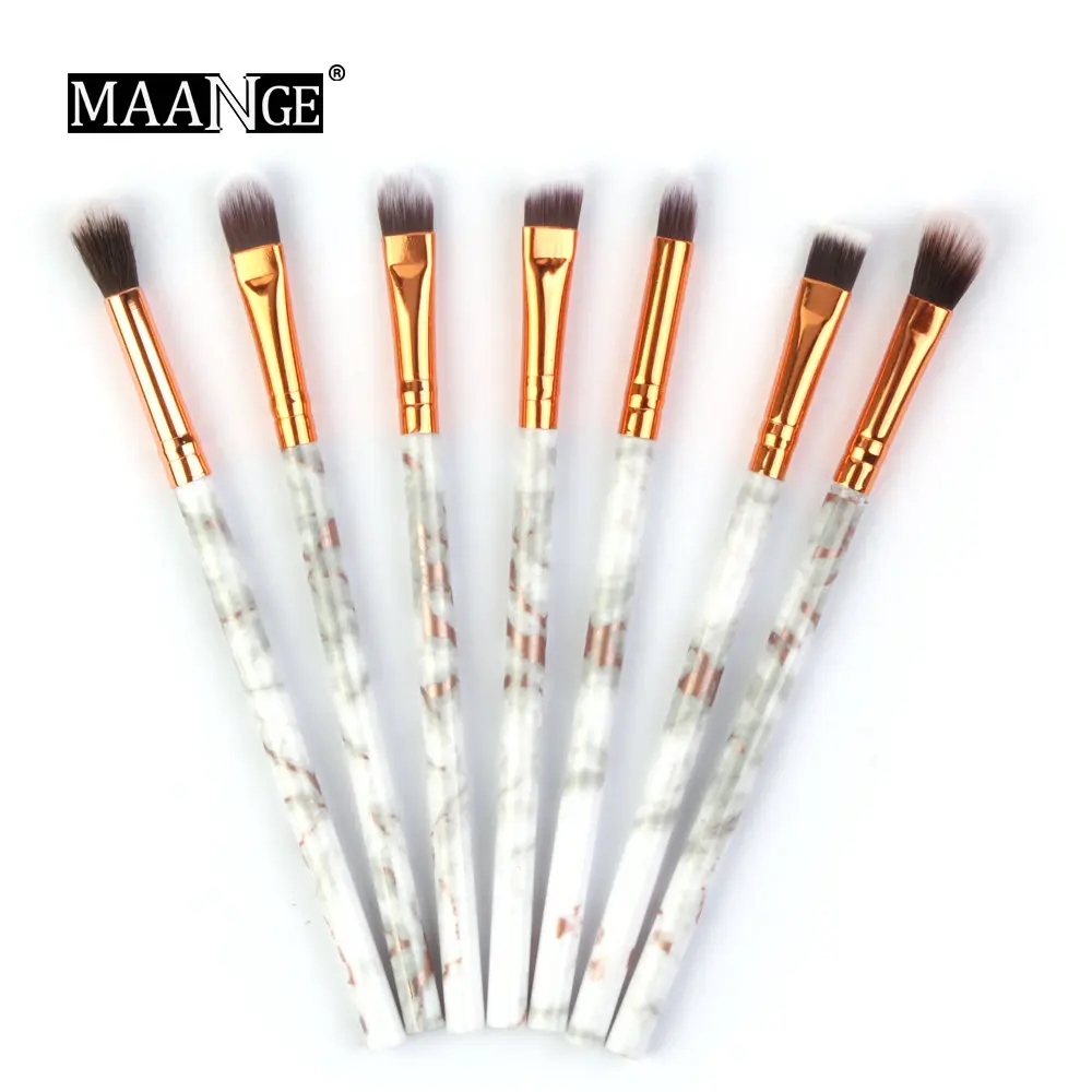 7 pcs MAANGE 7-10 шт. мраморные кисти для макияжа Набор для глаз для растушевки кисточка для век Pro Кисти косметические наборы для макияжа Кисти Инструмент - Handle Color: 7 pcs