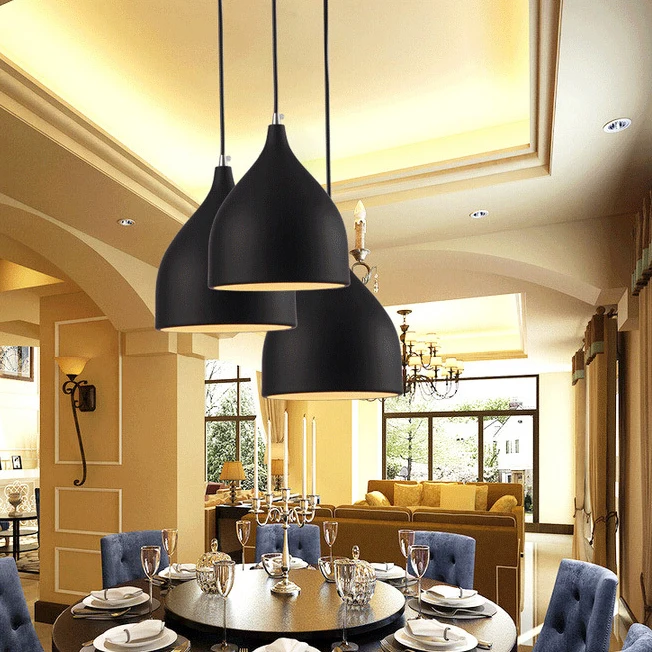 Современная лампа для гостиной 3 цвета столовой стола винтажный стиль 170*260 мм