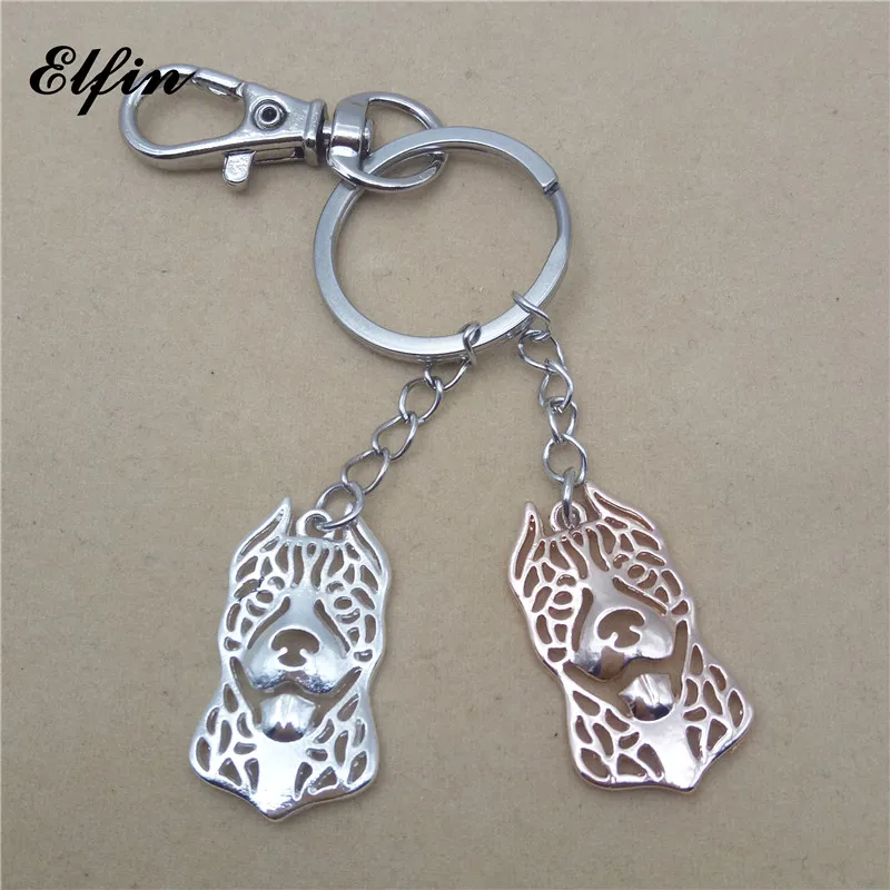 Elfin трендовый Американский Питбуль брелок для ключей модное животное собака