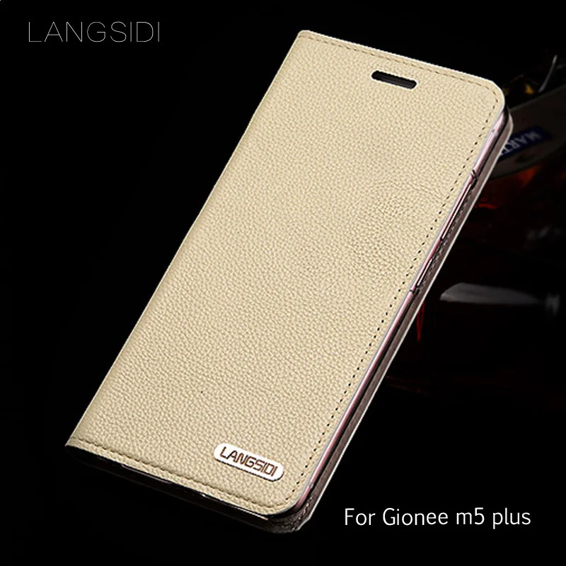 Wangcangli кожи телячьей личи текстуры для Gionee M5 Plus флип чехол телефона все ручной