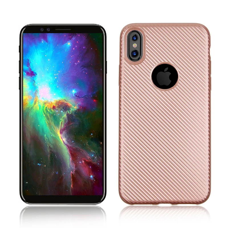 Carbon fiber silicone case for iphone x 10 funda coque hoesje puzdra soft tpu cover kryt tok etui carcasa kilifi husa |