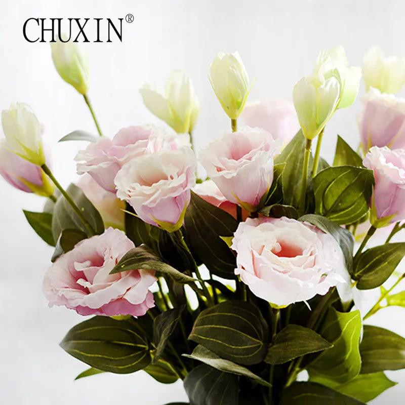 3 шт./лот Eustoma Искусственный шелк цветок Домашнее окно балкон аксессуар