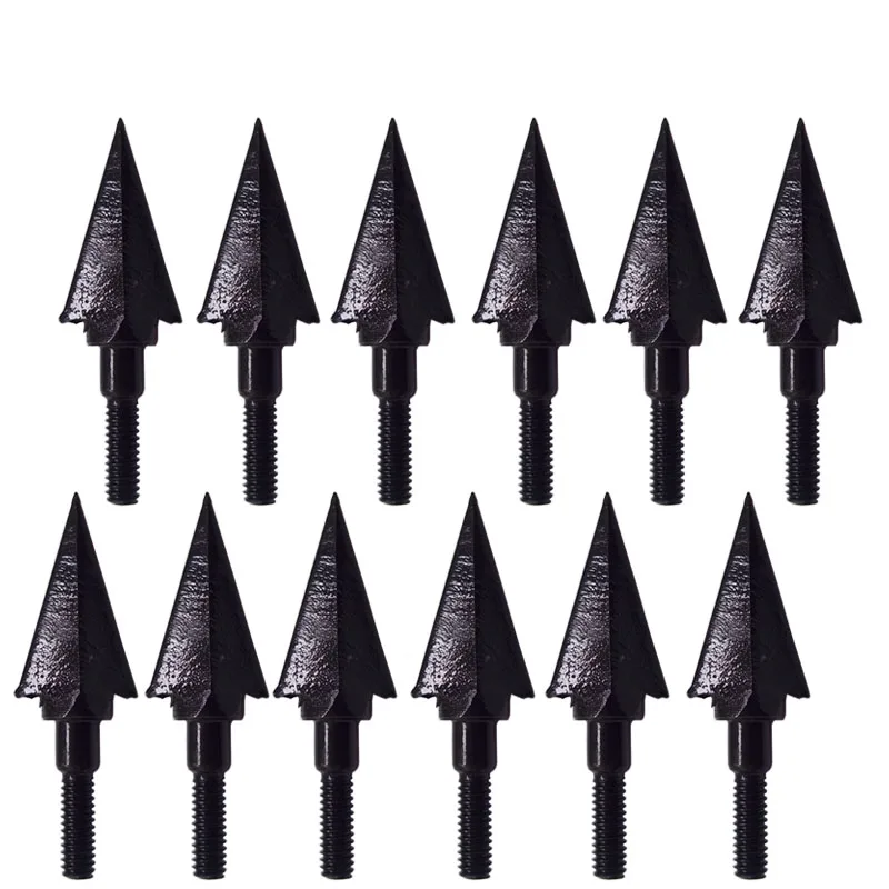 

12PK черные винтовые наконечники для стрельбы из лука 108 зернистая стрела наконечники для стрельбы из лука