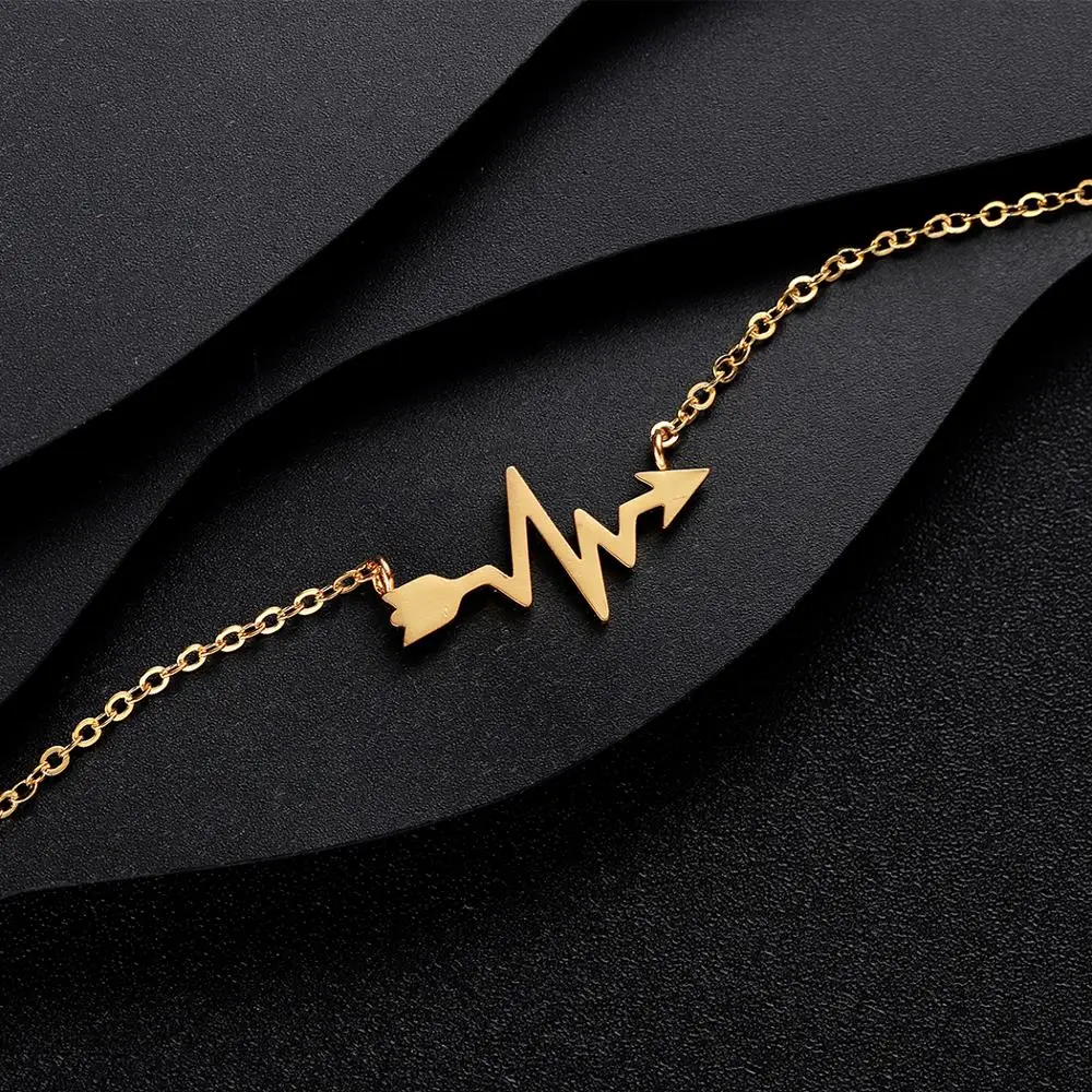 Chereda стрелы сердце из нержавеющей стали цепи браслеты для женщин деликатное