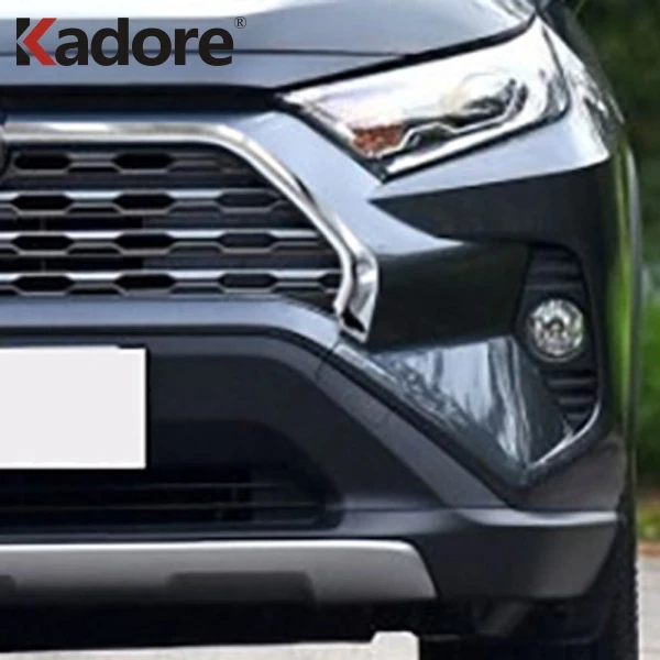 Для Toyota RAV4 RAV 4 Hybrid Limited LE XLE ABS Хром Передняя решетка крышка планки полосы автомобиля стикер внешние аксессуары