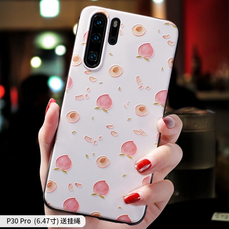 Милый мультяшный чехол с тиснением авокадо персик для huawei P30 PRO, P20 PRO, MATE 20 PRO 20 X, P10 PLUS чехол P30PRO P20PRO MATE20X - Цвет: 17 P30PRO