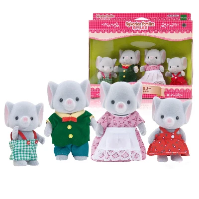 Sylvanian Families кукольный домик пушистая фигурка животного Семейный комплект кролик/медведь/собаки/белки/кошка/овца/обезьяна новинка - Цвет: 35588