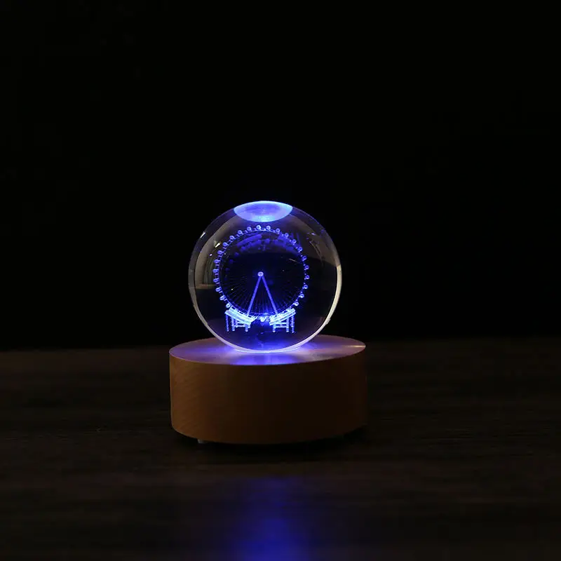 Креативная хрустальная музыкальная шкатулка с беспроводным Bluetooth управлением