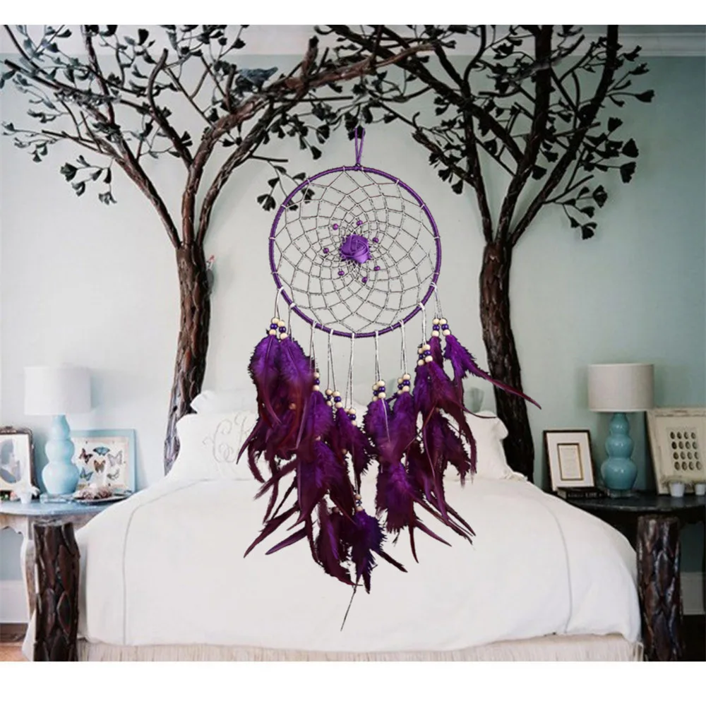 Nice Gift Big Circle Antique Imitation Dreamcatcher Dream Catcher Net Natural Feathers Wall Hanging Decoration Ornament | Дом и сад