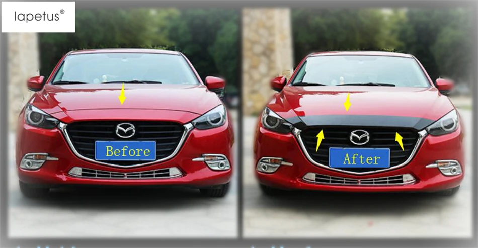 Lapetus Аксессуары для Mazda 3 AXELA Sedan хэтчбек 2017 2018 передний капот сетка решетка бампер