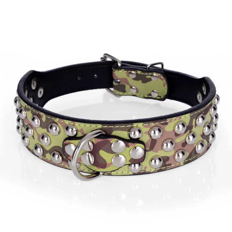 Уникальный Шипованный ошейник из искусственной кожи для больших собак питбуль