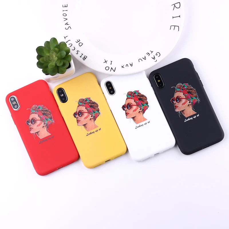 

Girls Gang Fun Fashion Cute Soft Matte Silicone Matte Case Fundas Coque Cover For iPhone 12 Mini 11 Pro 8 8Plus X XS Max 7 7Plus