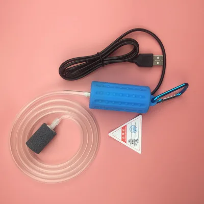 Light blue NICREW Портативный миниатюрный аквариум с USB Аквариум кислорода воздуха насос Mute энергосбережения поставки водных Террариум аквариум аксессуары - Цвет: Light blue