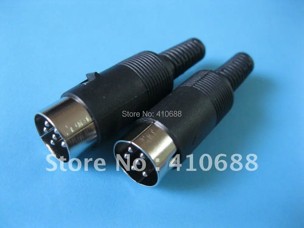 24 шт в партии 6 Pin DIN разъем с пластиковой ручкой мужской Лидер продаж высокое