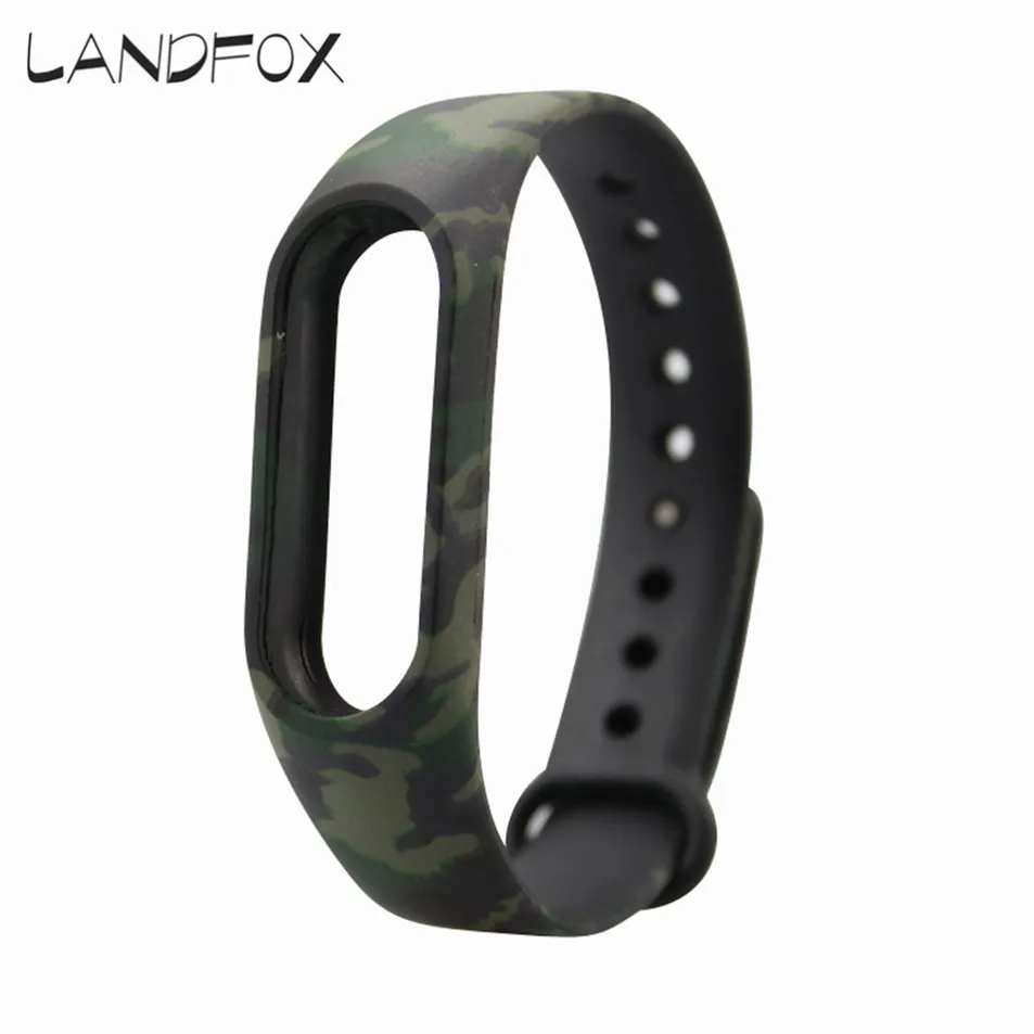 Браслет LANDFOX 25 цветов сменный ремешок из силикагеля для Xiaomi Mi Band 2 Прямая поставка