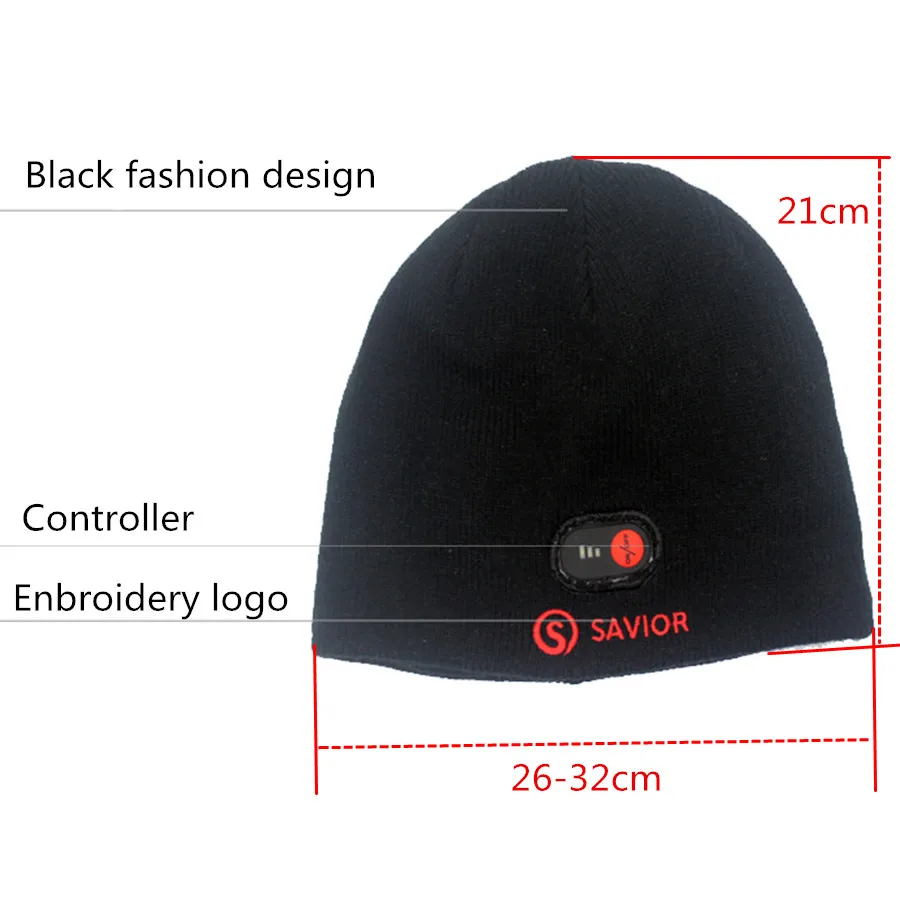 Открытый спортивные шапки Батарея с подогревом Вязание Шляпа Ветрозащитный