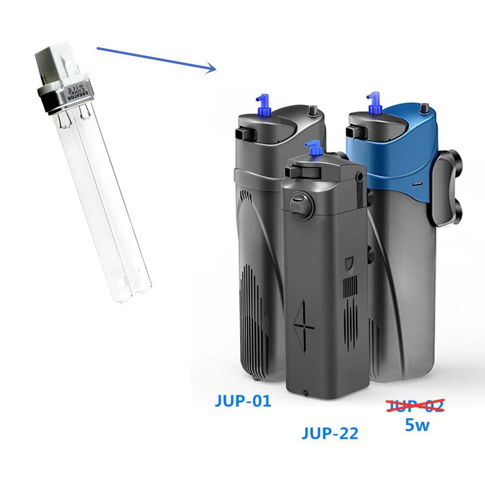 

5x UVC Bi-pin G23 bulb 9w Sterilizers Clarifiers Aquariums replace for JEBO SUNSUN GRECH UV-H9 HW-303 CUV-109 JUP-01 CUP-129