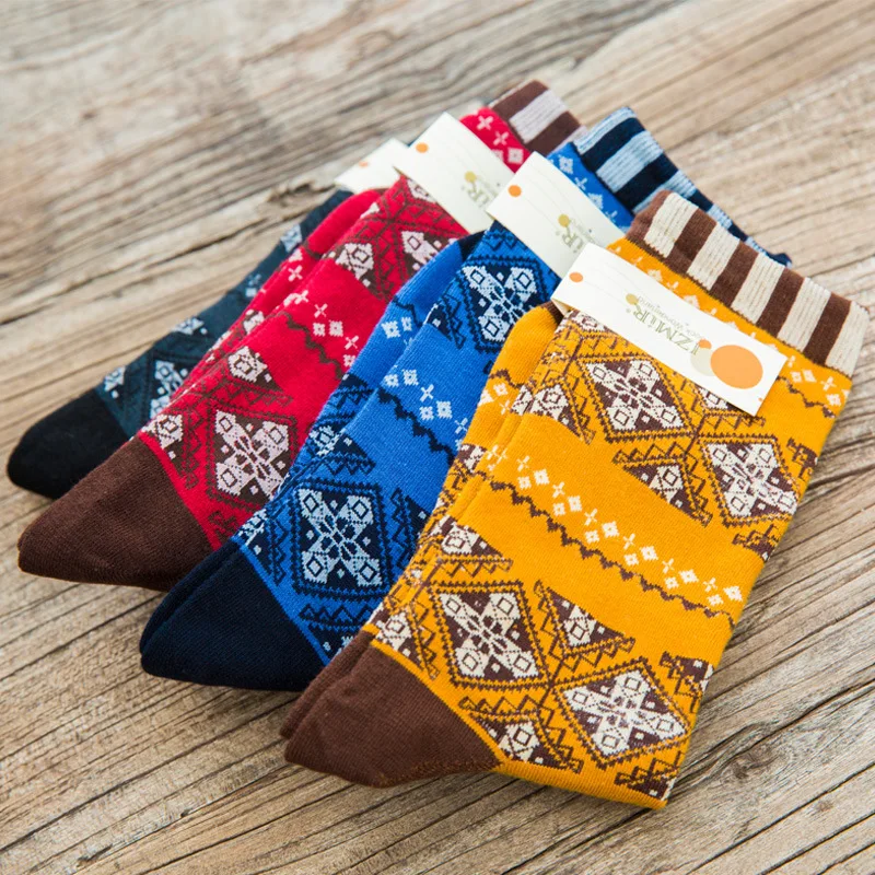 10 Пар/лот Измир Новых мужчин носки Старинные небольшой алмаз зимние оптом |