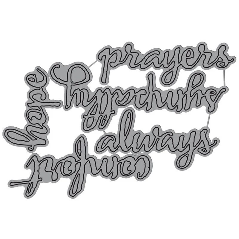 5 шт./компл. модные слова комфорт надпись сочувствие металлические Вырубные