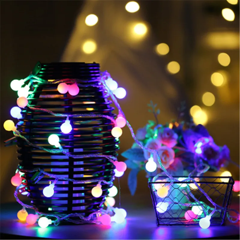 

LED Ball Fairy String lights 2m 3m 4m 5m 10m 20m Battery Operated Wedding Christmas Outdoor Garland Waterproof Decoration Lamps