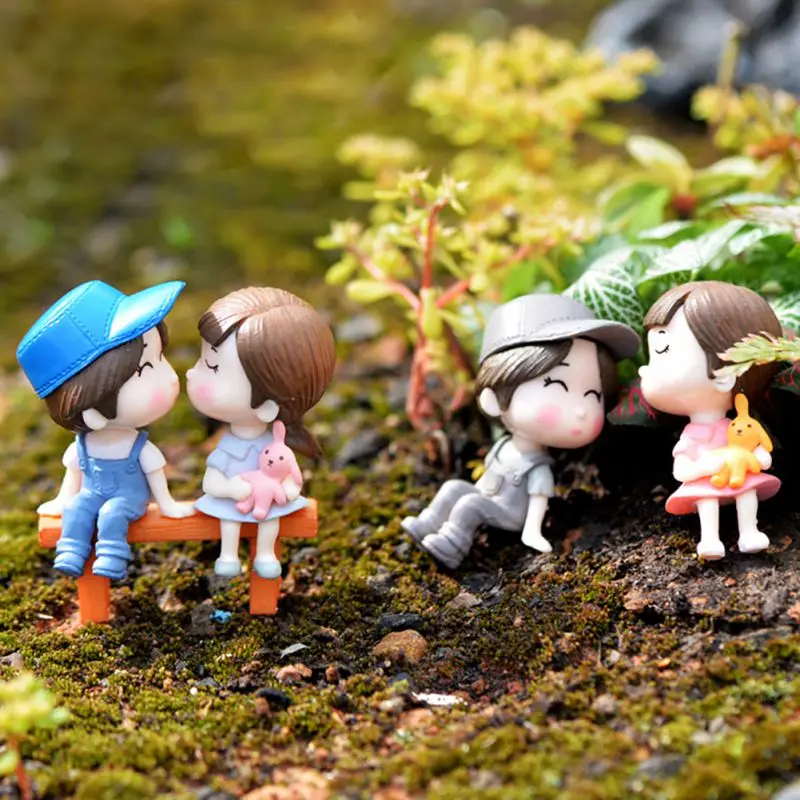 Романтические фигурки для пар ПВХ мини куклы влюбленных мальчиков и девочек