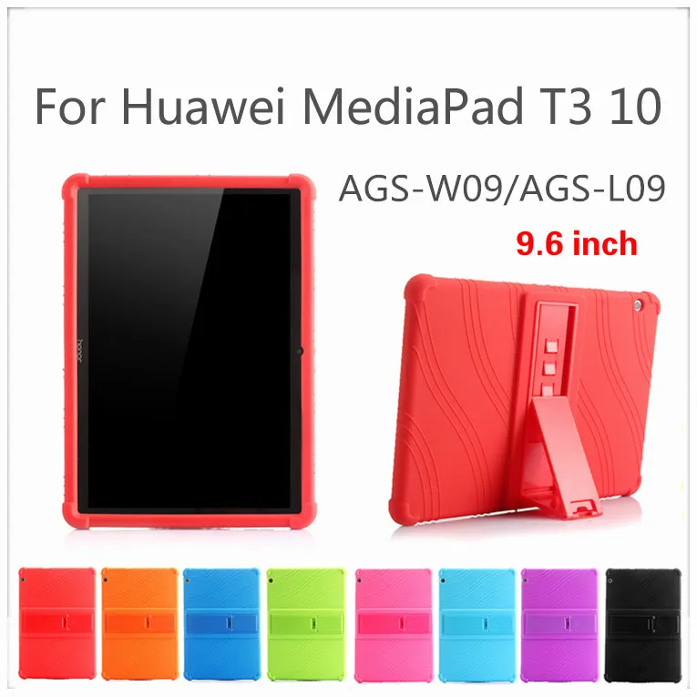 Тонкий мягкий силиконовый чехол с подставкой для Huawei MediaPad T3 10 Φ 9 6 дюймов Задняя