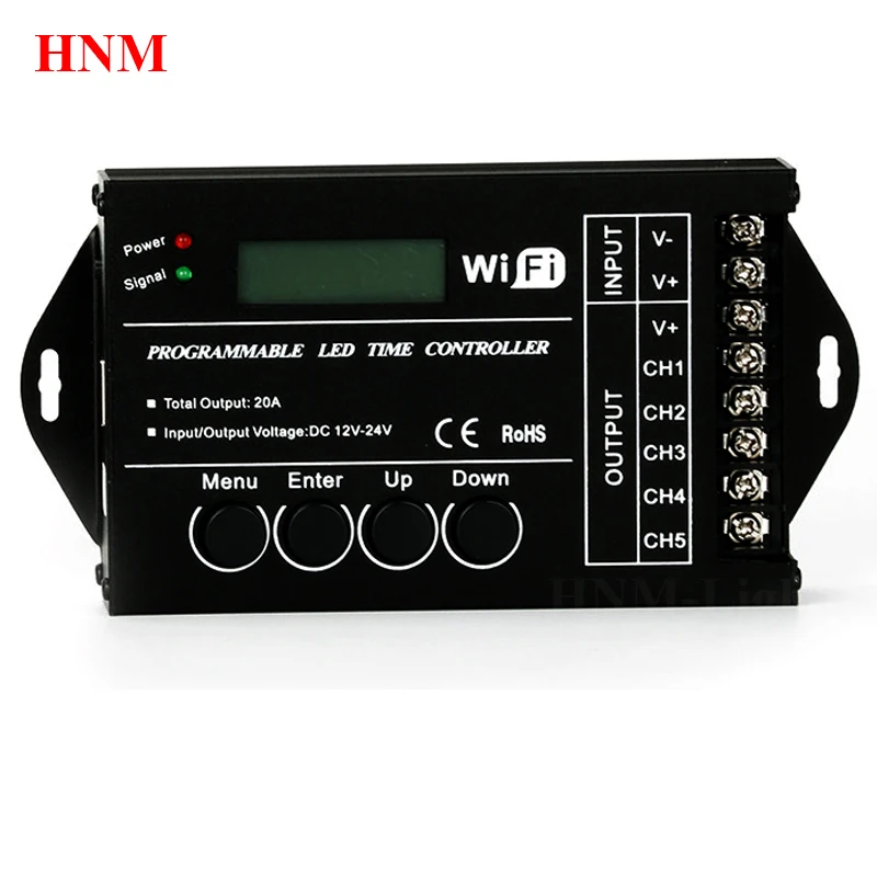 New WiFi TC421 Time Programable RGB LED Controller Dimmer TC420 DC12V 24V 5Channel Total Output 20A Aquarium Lighting Timer | Лампы и