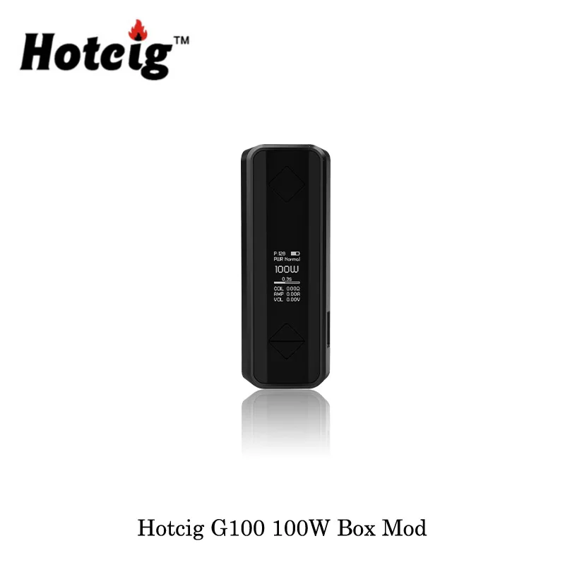 Электронные сигареты Hotcig G100 100 Вт TC Box Mod питание от одного 18650/20700/21700 Батарея электронная сигарета испаритель VS Hotcig RSQ Mod