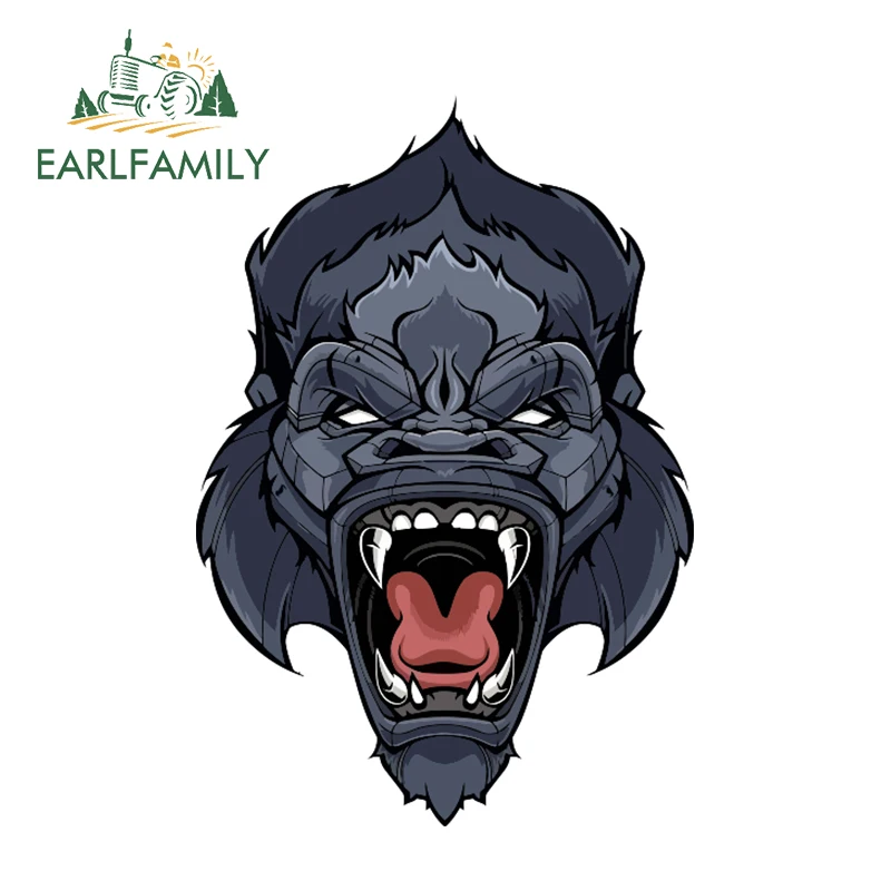 EARLFAMILY 13 см x 8 зло Горилла обезьяна примат Декор мультфильм автомобиль наклейка s